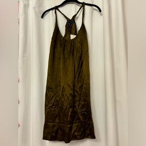 NWT French Connection Olive Green Silky Dress